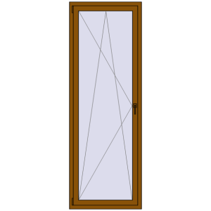 Buy Tilt-and-Turn 800x2300 mm REHAU ENERGY-SAVING SYNEGO MD GOLDEN OAK two-sided