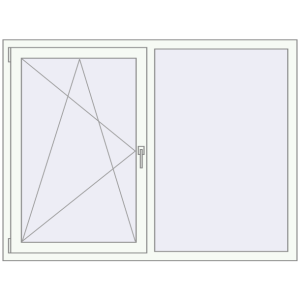 Buy Tilt-and-Turn 1600x1200 mm REHAU ENERGY-SAVING SYNEGO MD RAL 9016 Traffic white two-sided