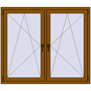 Zamów teraz Okna skrzydłowe 1515x1250 mm REHAU ENERGY-SAVING SYNEGO MD GOLDEN OAK dwustronny