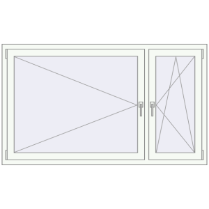 Buy Tilt-and-Turn 1700x1000 mm REHAU OPTIMUM EURO-DESIGN 70 RAL 9016 Traffic white two-sided