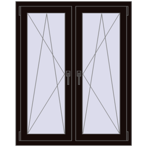 Zamów teraz Okna skrzydłowe 1020x1265 mm REHAU ENERGY-SAVING SYNEGO MD BLACK_BROWN dwustronny