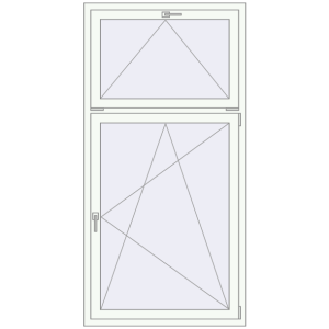 Buy Tilt-and-Turn 1000x2000 mm REHAU OPTIMUM EURO-DESIGN 70 RAL 9016 Traffic white two-sided