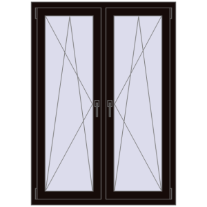 Zamów teraz Okna skrzydłowe 1050x1490 mm REHAU ENERGY-SAVING SYNEGO MD BLACK_BROWN dwustronny