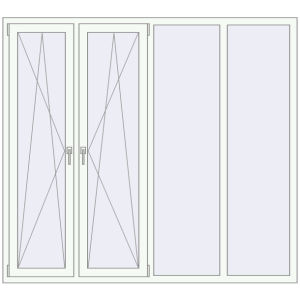Buy Tilt-and-Turn 2000x1800 mm REHAU BRILLANT DESIGN WALNUT external