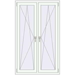 Buy Tilt-and-Turn 1000x1650 mm REHAU OPTIMUM EURO-DESIGN 70 RAL 9016 Traffic white two-sided