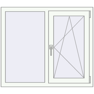 Zamów teraz Okna skrzydłowe 1050x900 mm EPSILON OPTIMA RAL 9016 Traffic white dwustronny
