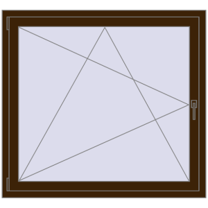 Zamów teraz Okna skrzydłowe 1250x1150 mm CLASICTHERM 70 DARK_OAK dwustronny