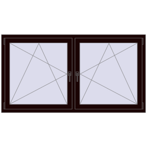 Buy Tilt-and-Turn 1770x965 mm REHAU ENERGY-SAVING SYNEGO MD CHOCOLATE_BROWN two-sided