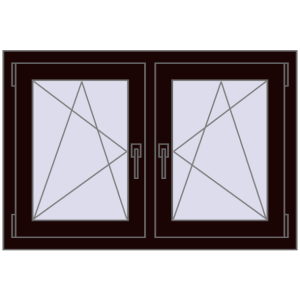 Zamów teraz Okna skrzydłowe 1020x710 mm REHAU ENERGY-SAVING SYNEGO MD CHOCOLATE_BROWN dwustronny