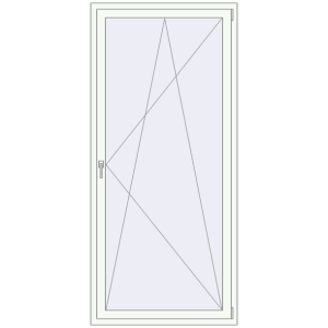 Buy Tilt-and-Turn 1000x2200 mm REHAU BRILLANT DESIGN RAL 9016 Traffic white two-sided