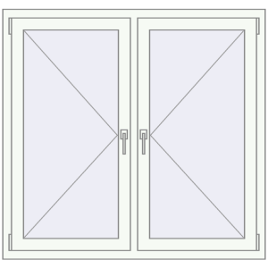 Buy Tilt-and-Turn 1254x1180 mm REHAU OPTIMUM EURO-DESIGN 70 RAL 9016 Traffic white two-sided
