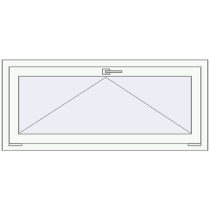 Buy Tilt-and-Turn 1250x550 mm REHAU OPTIMUM EURO-DESIGN 70 RAL 9016 Traffic white two-sided