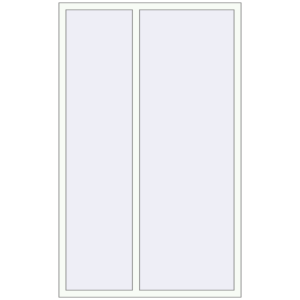 Buy Tilt-and-Turn 1300x2100 mm REHAU OPTIMUM EURO-DESIGN 70 RAL 9016 Traffic white two-sided