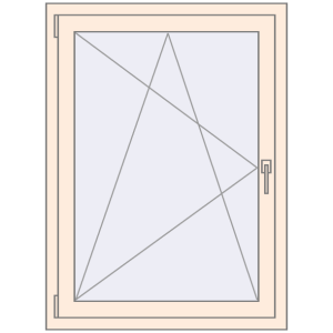 Buy Tilt-and-Turn 850x1150 mm REHAU OPTIMUM EURO-DESIGN 70 CREAME_WHITE_50L-2 two-sided