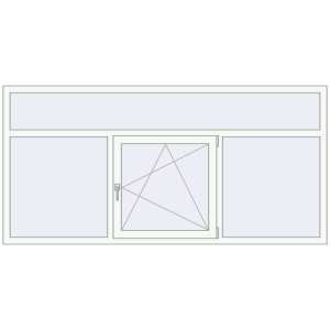 Buy Tilt-and-Turn 2350x1150 mm REHAU OPTIMUM EURO-DESIGN 70 RAL 9016 Traffic white two-sided