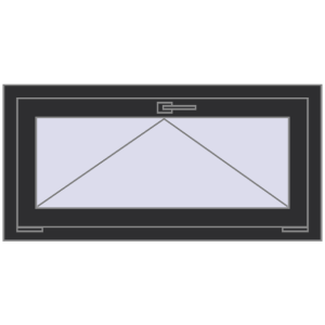 Buy Tilt-and-Turn 980x480 mm REHAU OPTIMUM EURO-DESIGN 70 ANTHRACITE_GREY_GLATT two-sided