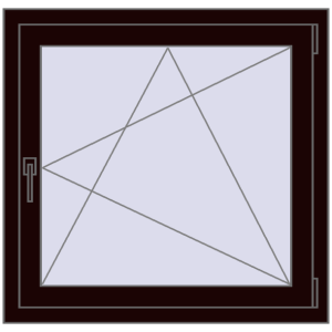 Buy Tilt-and-Turn 880x850 mm REHAU ENERGY-SAVING SYNEGO MD CHOCOLATE_BROWN two-sided
