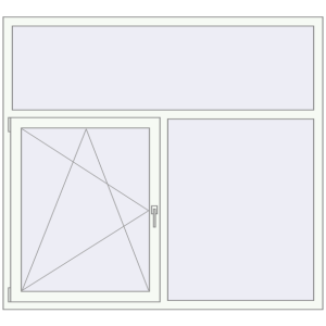 Buy Tilt-and-Turn 1767x1615 mm REHAU OPTIMUM EURO-DESIGN 70 RAL 9016 Traffic white two-sided