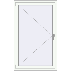 Buy Tilt-and-Turn 900x1500 mm REHAU OPTIMUM EURO-DESIGN 70 RAL 9016 Traffic white two-sided