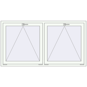 Buy Tilt-and-Turn 1700x900 mm REHAU OPTIMUM EURO-DESIGN 70 RAL 9016 Traffic white two-sided