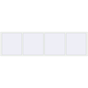 Buy Tilt-and-Turn 4000x1100 mm REHAU OPTIMUM EURO-DESIGN 70 RAL 9016 Traffic white two-sided