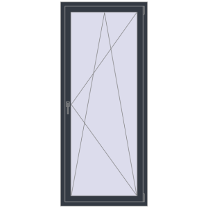 Buy Tilt-and-Turn 900x2000 mm REHAU ENERGY-SAVING SYNEGO MD ANTHRACITE_GREY_STRUKTURAL two-sided