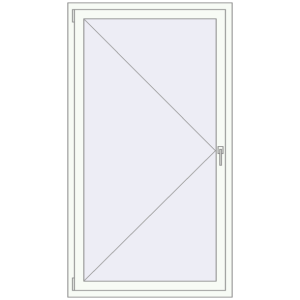 Buy Tilt-and-Turn 985x1820 mm REHAU OPTIMUM EURO-DESIGN 70 RAL 9016 Traffic white two-sided