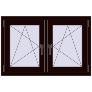 Zamów teraz Okna skrzydłowe 1005x665 mm REHAU ENERGY-SAVING SYNEGO MD CHOCOLATE_BROWN dwustronny