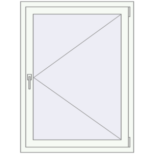Buy Tilt-and-Turn 850x1200 mm REHAU ENERGY-SAVING SYNEGO MD RAL 9016 Traffic white two-sided