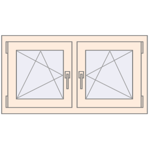 Zamów teraz Okna skrzydłowe 990x545 mm REHAU OPTIMUM EURO-DESIGN 70 CREAME_WHITE_50L-2 dwustronny