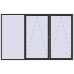Zamów teraz Okna skrzydłowe 3600x2300 mm REHAU OPTIMUM EURO-DESIGN 70 ANTHRACITE_GREY_GLATT dwustronny