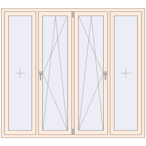 Zamów teraz Okna skrzydłowe 2000x1800 mm REHAU OPTIMUM EURO-DESIGN 70 CREAME_WHITE_50L-2 dwustronny