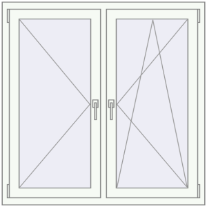 Buy Tilt-and-Turn 1200x1200 mm KORSA OPTIMUM REHAU EURO 70