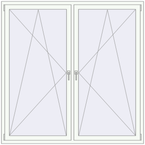 Buy Tilt-and-Turn 1800x1800 mm REHAU OPTIMUM EURO-DESIGN 70 RAL 9016 Traffic white two-sided