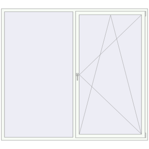 Buy Tilt-and-Turn 2400x2160 mm REHAU ENERGY-SAVING SYNEGO MD RAL 9016 Traffic white two-sided