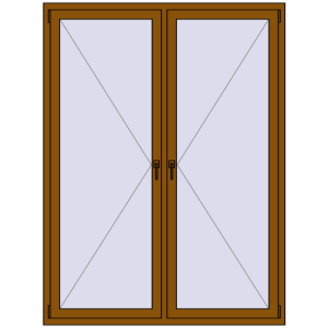 Buy Tilt-and-Turn 1500x2000 mm REHAU OPTIMUM EURO-DESIGN 70 GOLDEN OAK two-sided