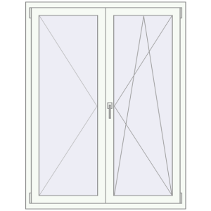 Okno plastikowe 1200x1550 mm Jednoskrzydłowe. Widok od środka Zamów teraz Okna skrzydłowe 1200x1550 mm REHAU ENERGY-SAVING SYNEGO MD RAL 9016 Traffic white dwustronny