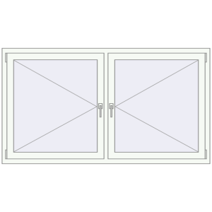 Buy Tilt-and-Turn 1800x1000 mm REHAU OPTIMUM EURO-DESIGN 70 RAL 9016 Traffic white two-sided