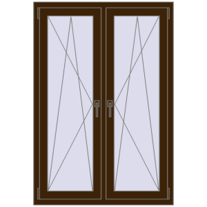 Zamów teraz Okna skrzydłowe 1035x1460 mm REHAU ENERGY-SAVING SYNEGO MD DARK_OAK dwustronny