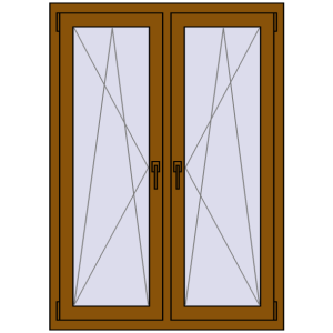 Zamów teraz Okna skrzydłowe 1020x1415 mm REHAU ENERGY-SAVING SYNEGO MD GOLDEN OAK dwustronny