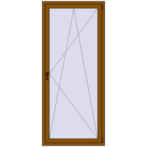Buy Tilt-and-Turn 909x2100 mm REHAU OPTIMUM EURO-DESIGN 70 GOLDEN OAK two-sided