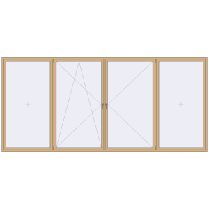Buy Tilt-and-Turn 5000x2300 mm ALU STANDARD 72 RAL 1001 Beige two-sided