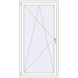 Buy Tilt-and-Turn 900x1760 mm REHAU OPTIMUM EURO-DESIGN 70 RAL 9016 Traffic white two-sided