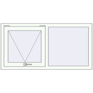 Buy Tilt-and-Turn 1290x650 mm REHAU ENERGY-SAVING SYNEGO MD RAL 9016 Traffic white two-sided