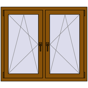 Zamów teraz Okna skrzydłowe 1185x995 mm REHAU ENERGY-SAVING SYNEGO MD GOLDEN OAK dwustronny