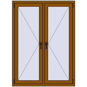Buy Tilt-and-Turn 1100x1500 mm REHAU OPTIMUM EURO-DESIGN 70 GOLDEN OAK two-sided