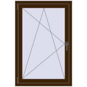 Buy Tilt-and-Turn 800x1200 mm REHAU OPTIMUM EURO-DESIGN 70 DARK_OAK two-sided