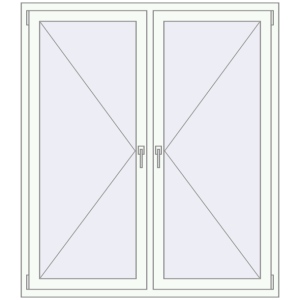 Buy Tilt-and-Turn 1390x1590 mm REHAU EURO 70 RAL 9016 Traffic white two-sided