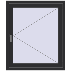 Buy Tilt-and-Turn 850x1000 mm REHAU OPTIMUM EURO-DESIGN 70 ANTHRACITE_GREY_GLATT two-sided