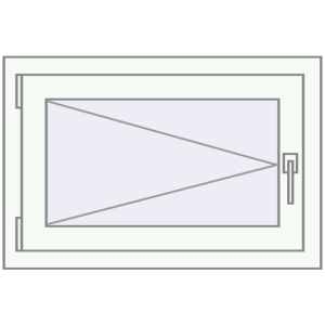 Buy Tilt-and-Turn 760x480 mm REHAU OPTIMUM EURO-DESIGN 70 RAL 9016 Traffic white two-sided